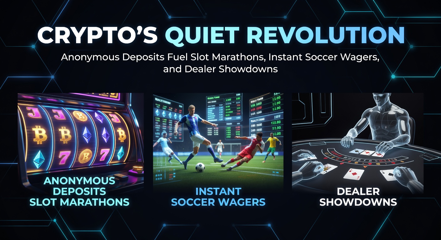 Digital wallet interface displaying cryptocurrency deposits into an online casino platform, highlighting anonymous transaction flows for slots and betting