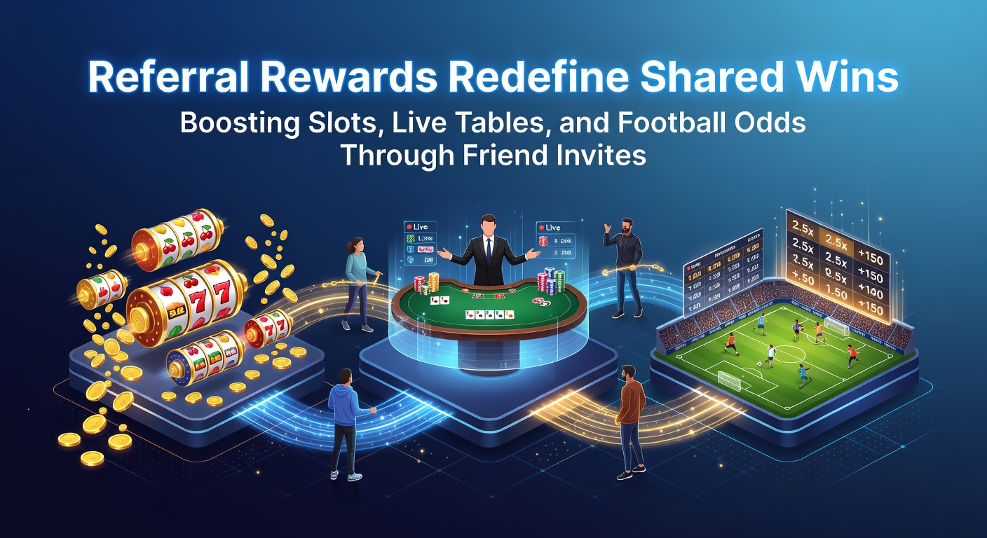 Players sharing screens with referral bonus notifications on mobile devices during a slots session and football match