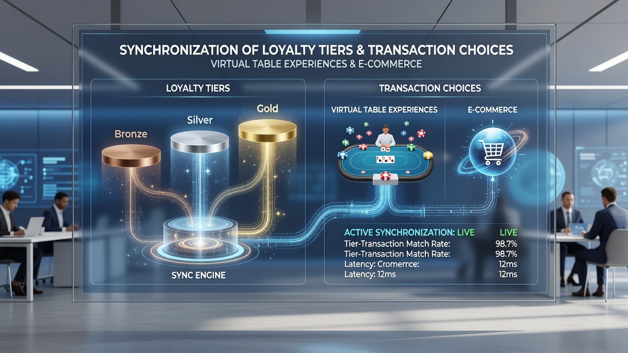 Analytics dashboard illustrating transaction patterns linked to loyalty rewards across online table games and sports event wagers